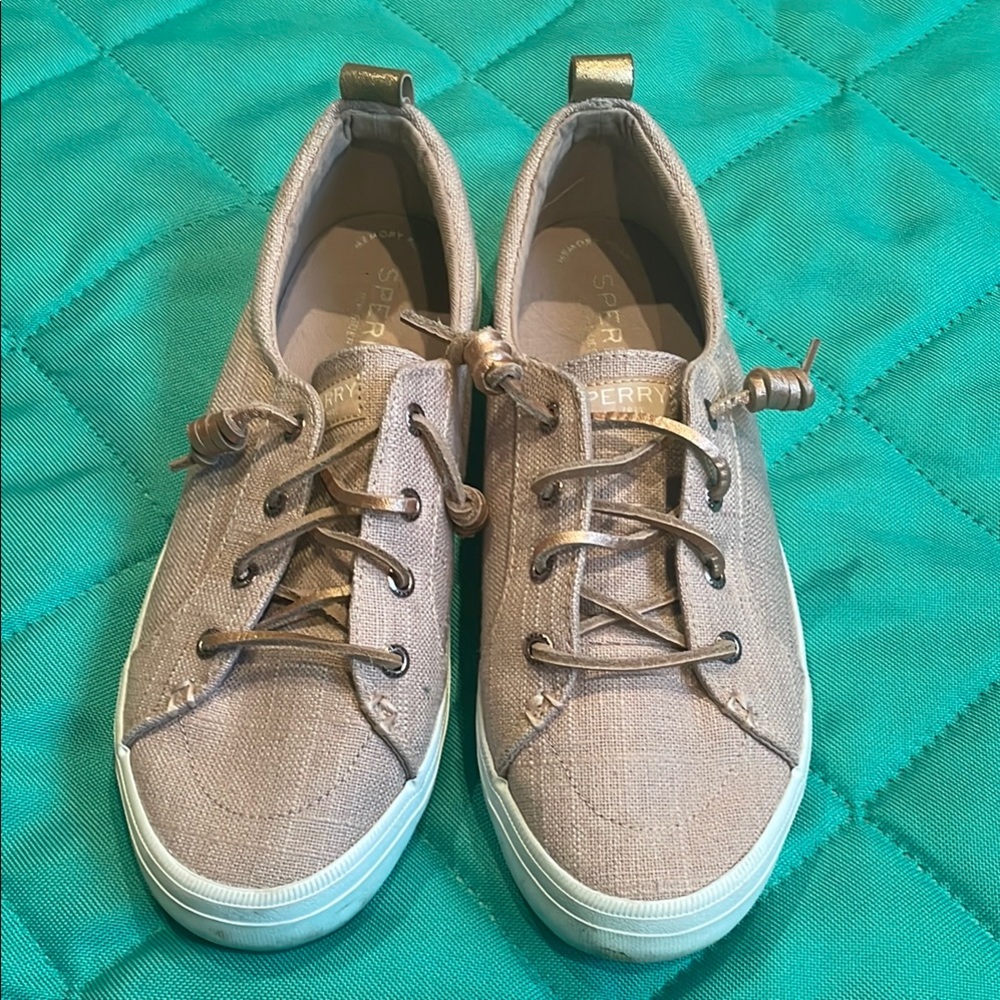 Sperry Tan Canvas Sneakers